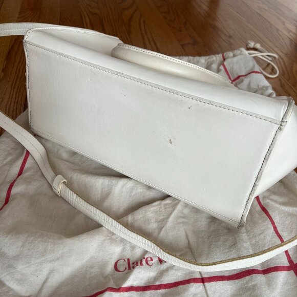 Clare V. Petite Sandrine Bag Color White Vachetta - Picture 5 of 16